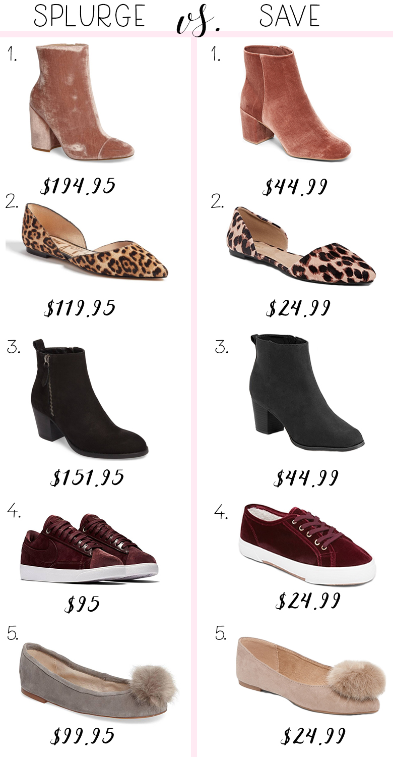 Splurge Effect Splurge vs. Save on Shoes with Old Navy • The Plain Jayne